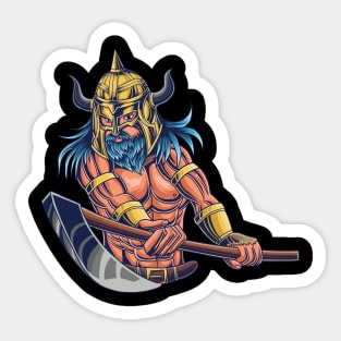 Viking warrior ready for war Sticker